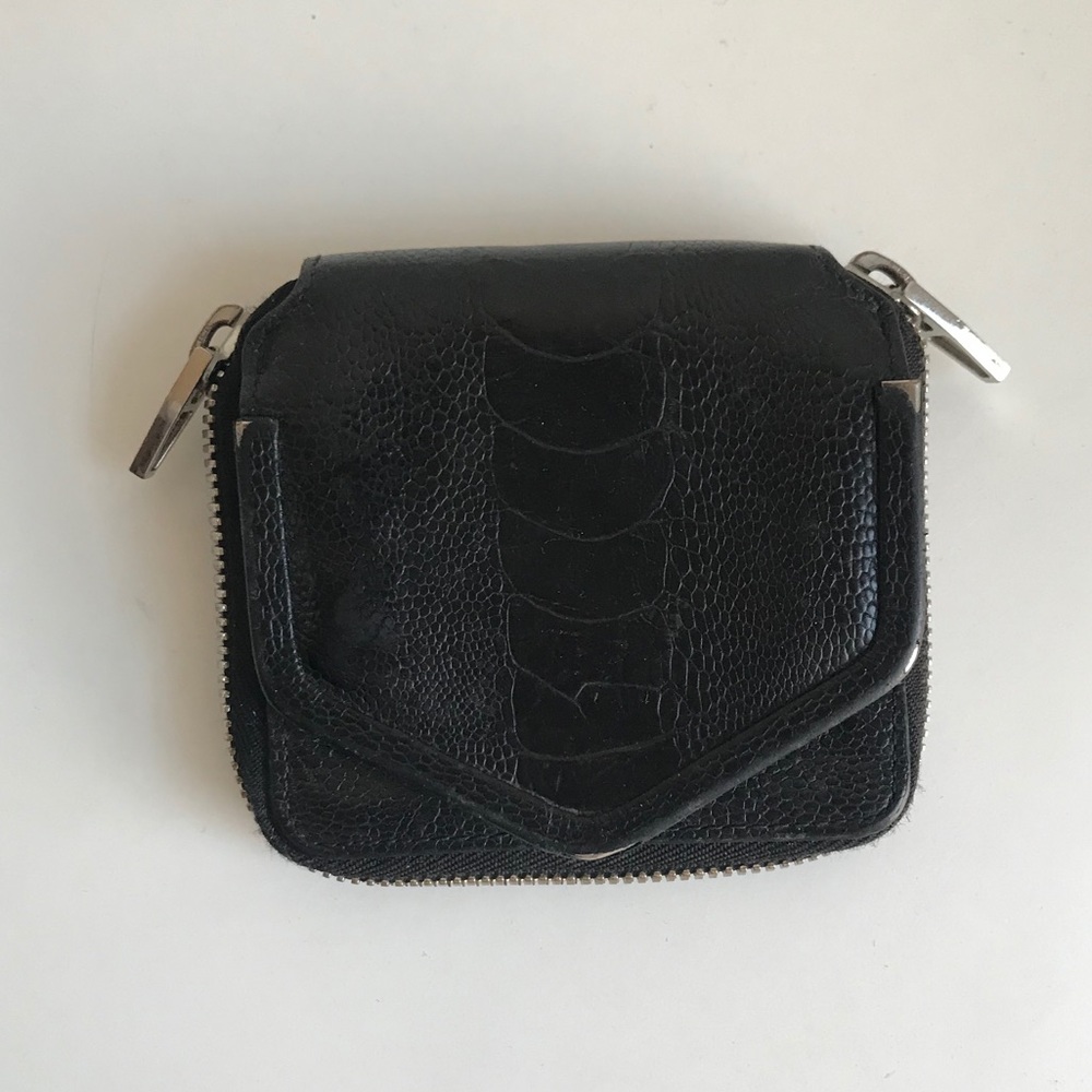Alexander Wang Compact Wallet Black Croc
